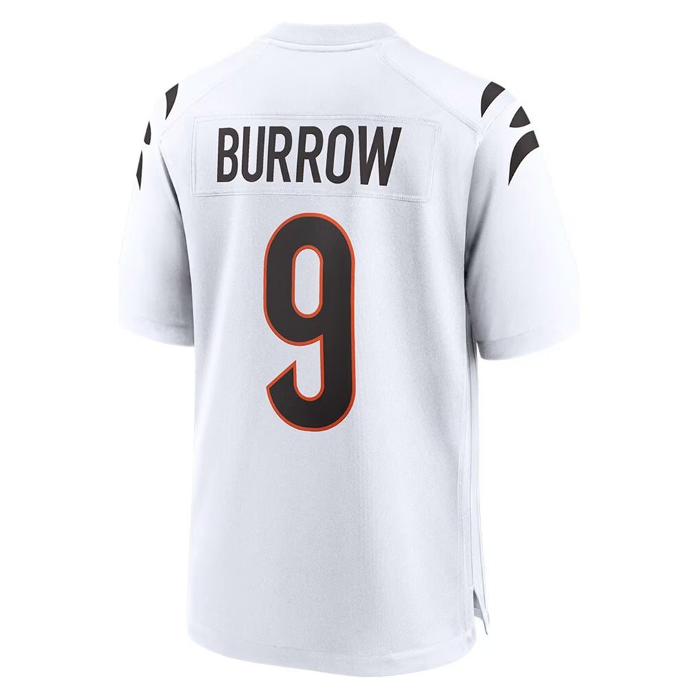 C.Bengals #9 Joe Burrow Player White Home Game Edoa Stitched Jerseys