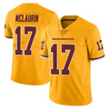 W.Commanders #17 Terry Mclaurin Player Gold Limited Color Rush Home Game Edoa Stitched Jerseys
