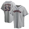 H.Astros #53 Cristian Javier Player Gray Home Game Edoa Stitched Jerseys