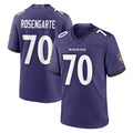 B.Ravens #70 Roger Rosengarten Player Purple Limited Home Game Edoa Stitched Jerseys