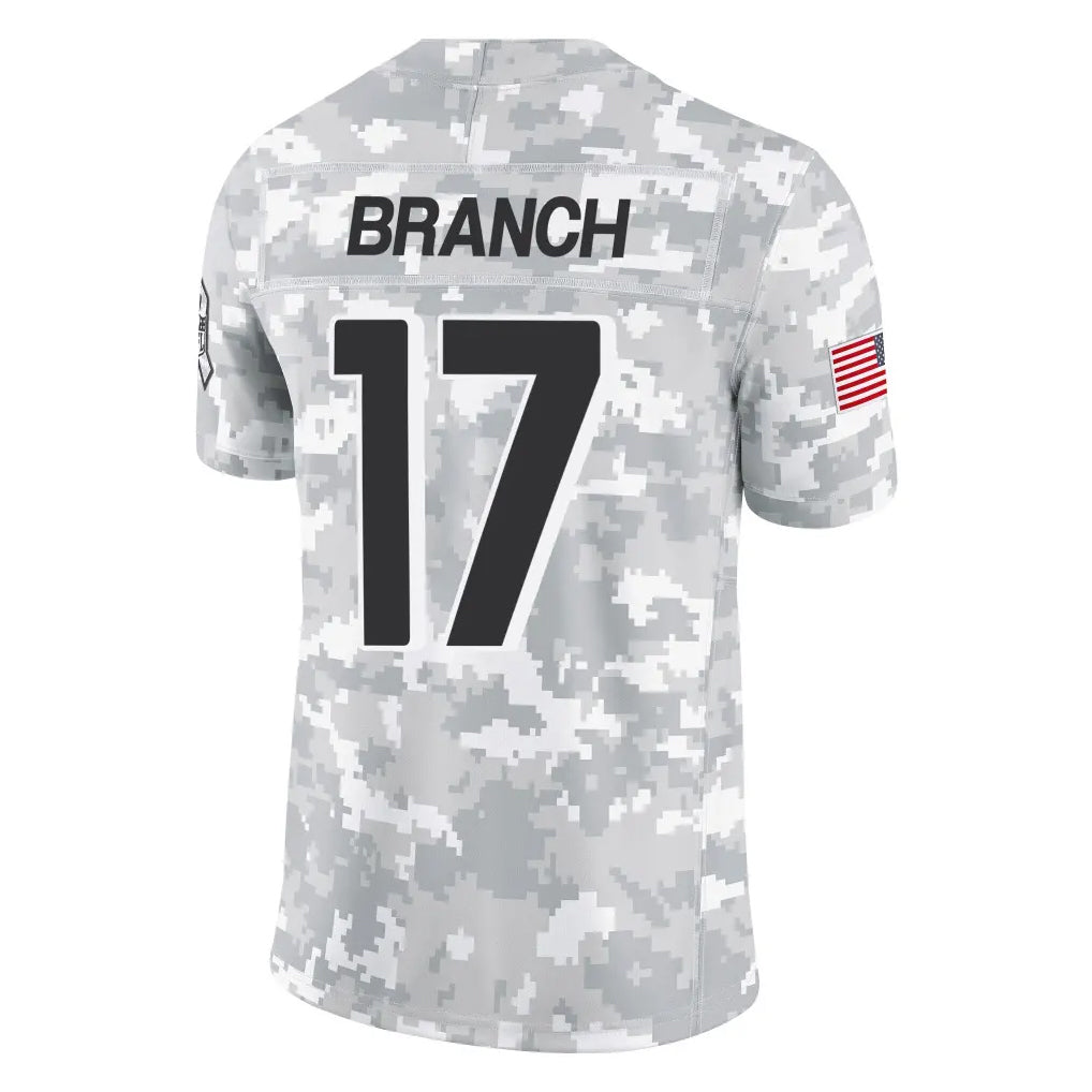 A.Falcons #17 Zachariah Branch Player Arctic Camo Salute to Service Limited Edoa Stitched Jerseys