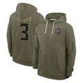A.Falcons #3 Jessie Bates III Player Olive 2025 Salute to Service Hoodies Edoa Stitched Jerseys