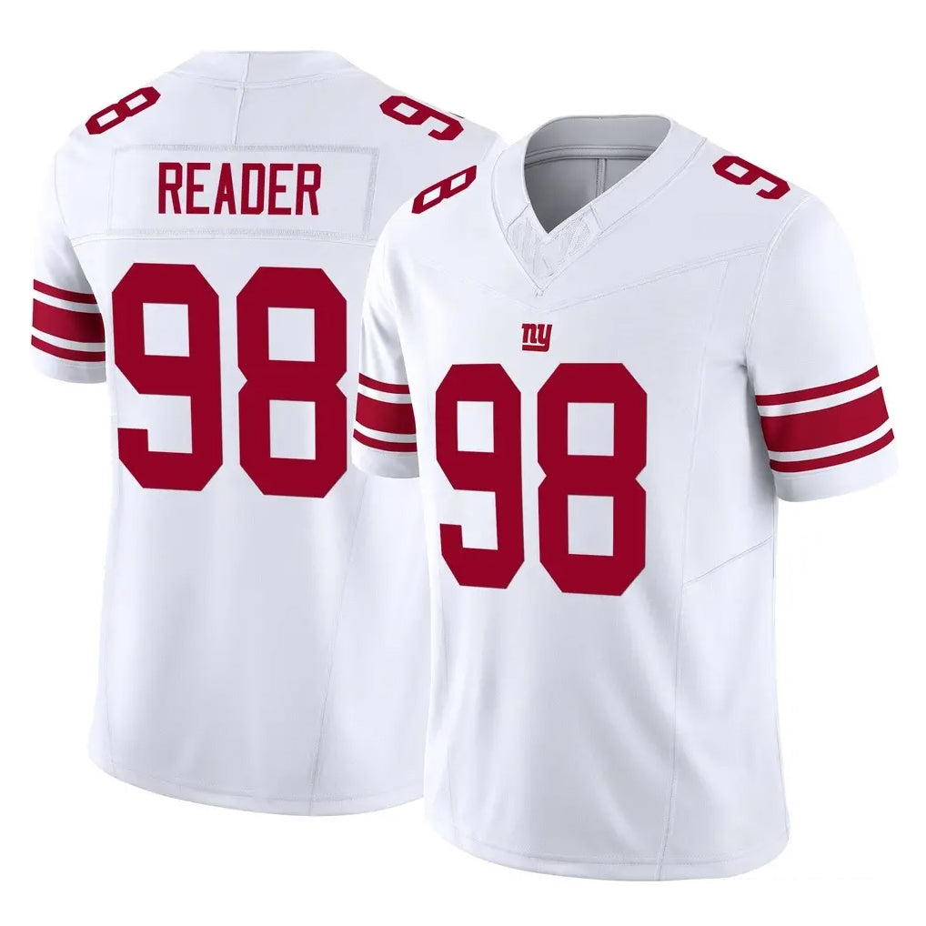 NY.Giants #98 DJ Reader Player White Limited Vapor F.U.S.E. Home Game Edoa Stitched Jerseys