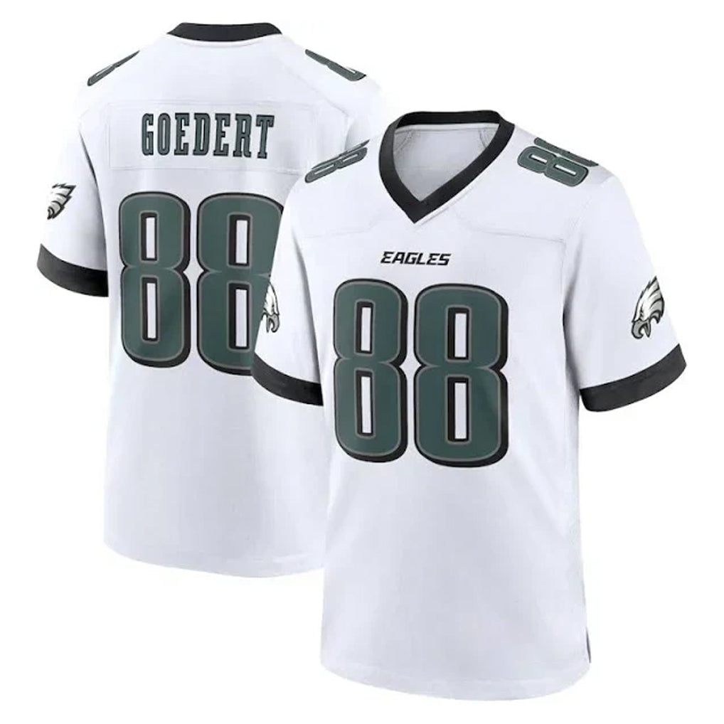 P.Eagles #88 Dallas Goedert Player White Game Home Edoa Stitched Jerseys
