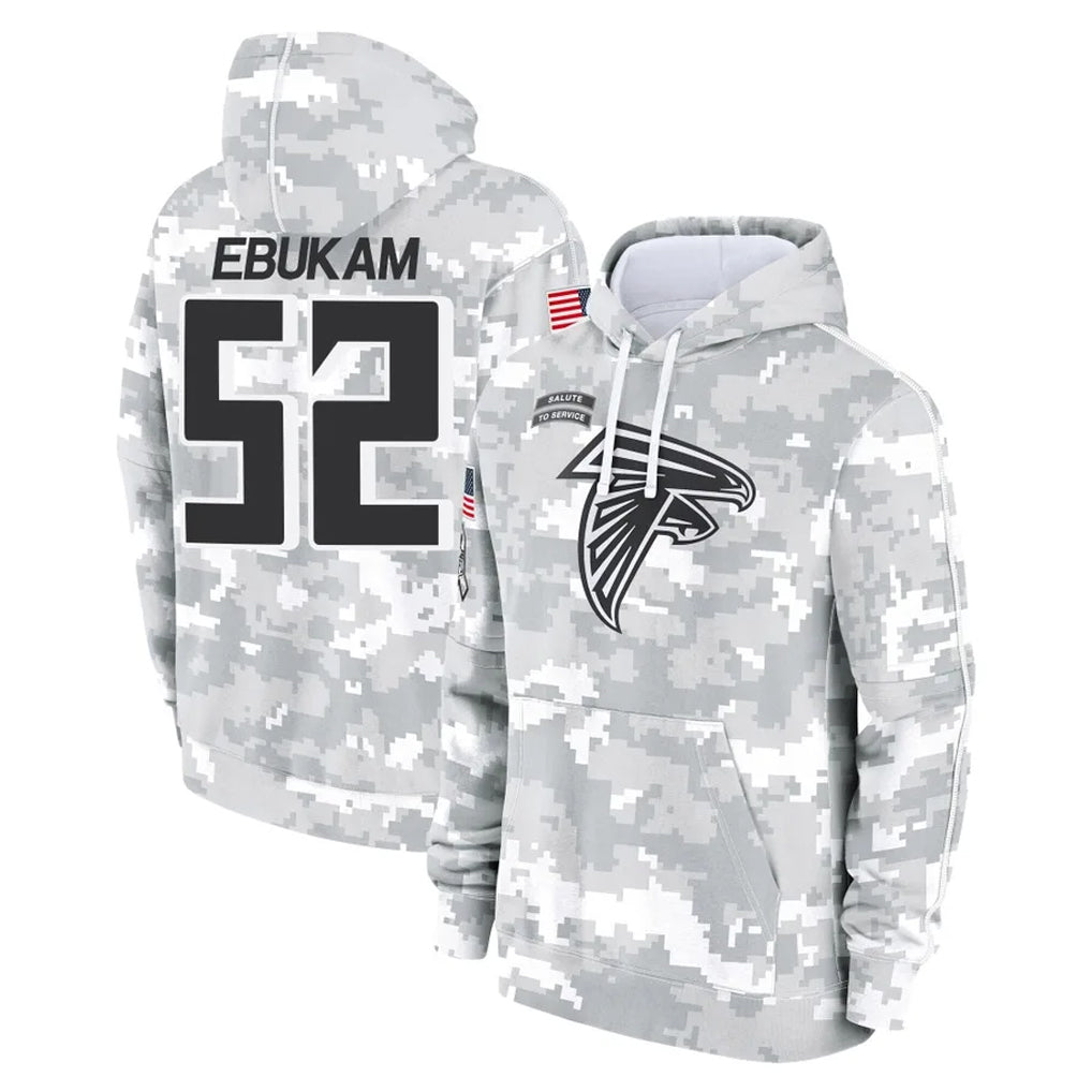 A.Falcons #52 Samson Ebukam Player Camo Arctic Salute to Service Hoodies Limited Edoa Stitched Jerseys