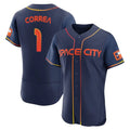 H.Astros #1 Carlos Correa Player Navy City Connect Limited Elite Home Edoa Stitched Jerseys
