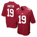 NY.Giants #19 Jameis Winston Player Red Home Game Edoa Stitched Jerseys