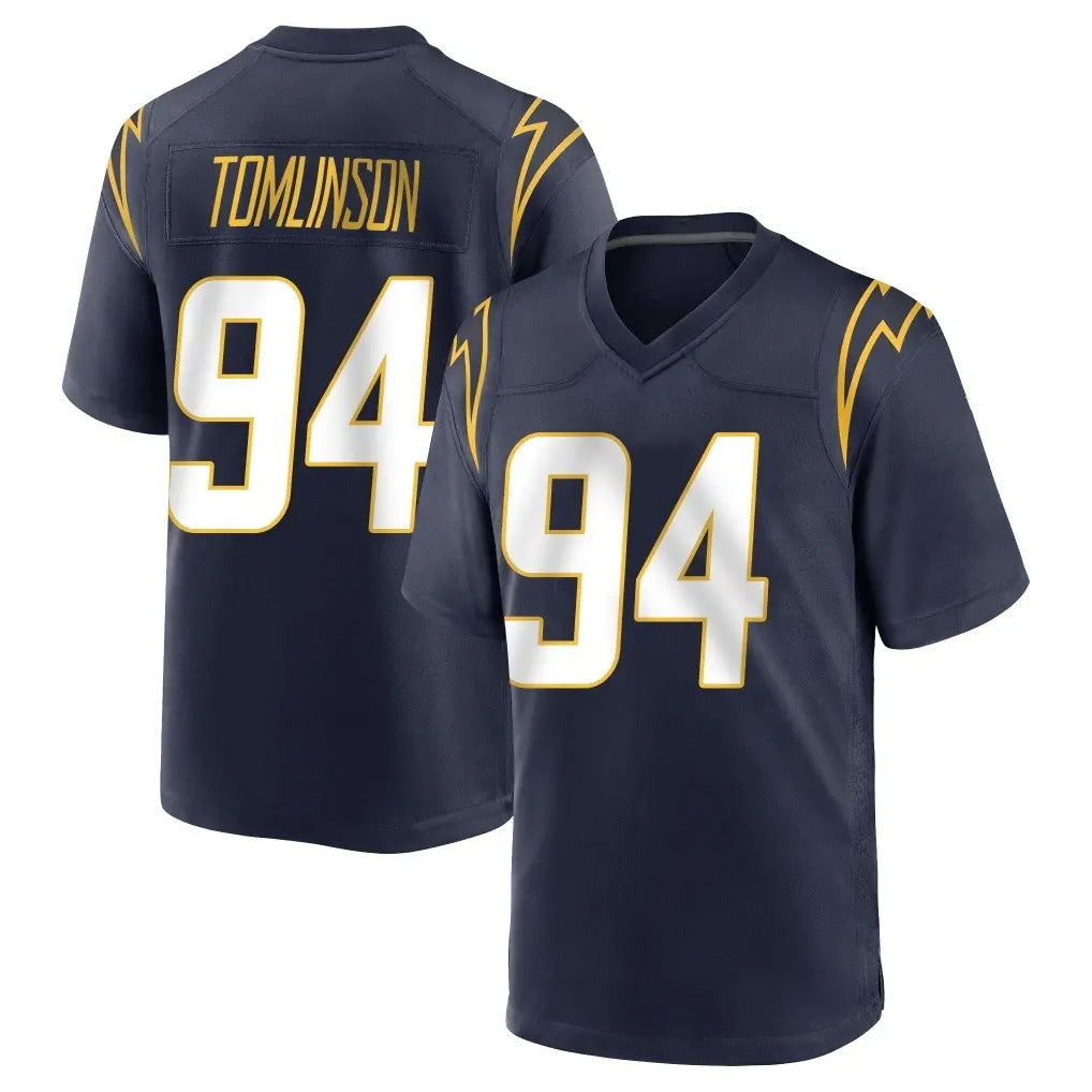 LA.Chargers #94 Dalvin Tomlinson Player Navy Home Game Edoa Stitched Jerseys