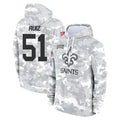 NO.Saints #51 Cesar Ruiz Player Arctic Camo Salute to Service Pullover Hoodies Limited Game Edoa Stitched Jerseys