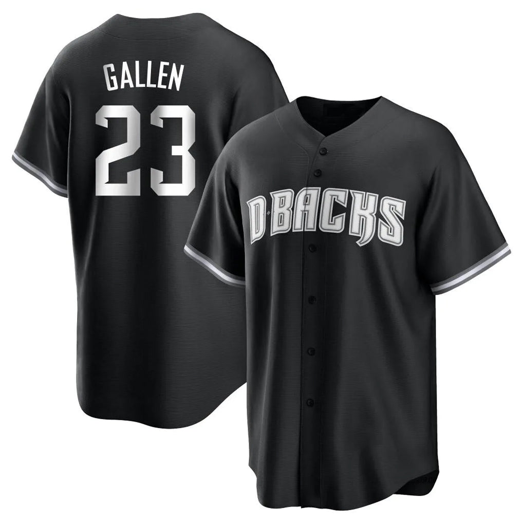 A.Diamondbacks #23 Zac Gallen Player Black Game Home Edoa Stitched Jerseys