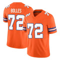 D.Broncos #72 Garett Bolles Player Orange Limited Alternate Vapor F.U.S.E. Throwback Game Edoa Stitched Jerseys