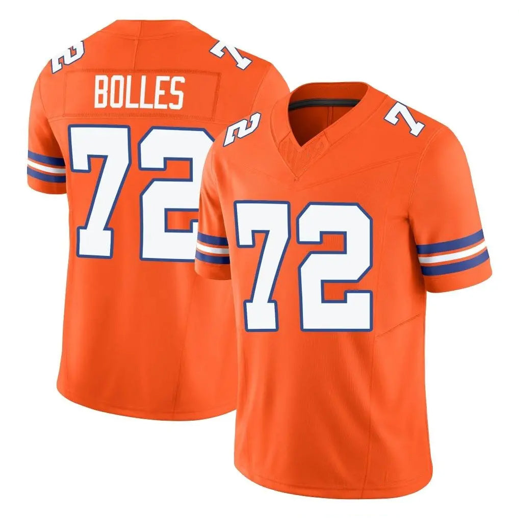D.Broncos #72 Garett Bolles Player Orange Limited Alternate Vapor F.U.S.E. Throwback Game Edoa Stitched Jerseys