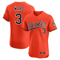 B.Orioles #3 Taylor Ward Player Orange Limited Elite Home Game Edoa Stitched Jerseys