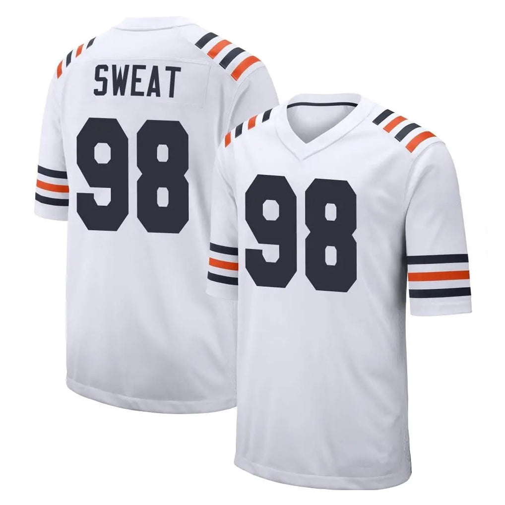 C.Bears #98 Montez Sweat Player White Classic Home Game Edoa Stitched Jerseys