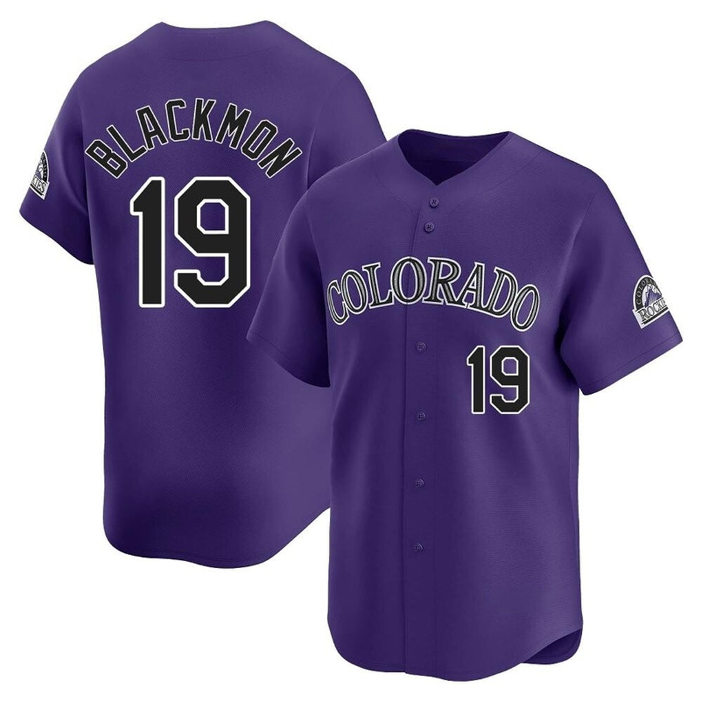 C.Rockies #19 Charlie Blackmon Player Purple Limited Home Edoa Stitched Jerseys