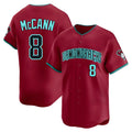 A.Diamondbacks #8 James McCann Player Red Limited Home Game Edoa Stitched Jerseys