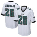 P.Eagles #26 Saquon Barkley Player White Home Game Edoa Stitched Jerseys