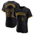 C.Reds #37 Tyler Stephenson Player Black Snake Skin City Limited Elite Home Edoa Stitched Jerseys