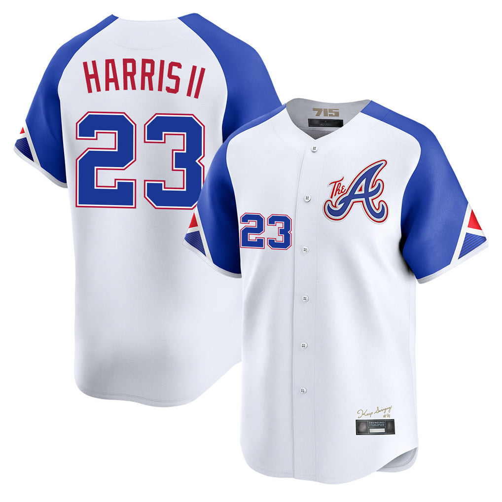 A.Braves #23 Michael Harris II Player White City Connect Limited Home Game Edoa Stitched Jerseys