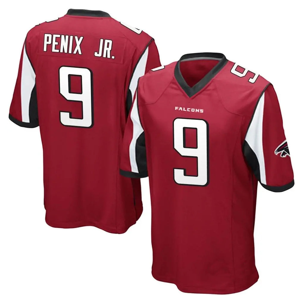 A.Falcons #9 Michael Penix Jr. Player Red Color Vapor Home Game Edoa Stitched Jerseys