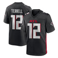 A.Falcons #12 Avieon Terrell Player Black Home Game Edoa Stitched Jerseys