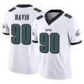 P.Eagles #90 Jordan Davis Player White Limited Vapor F.U.S.E. Home Game Edoa Stitched Jerseys