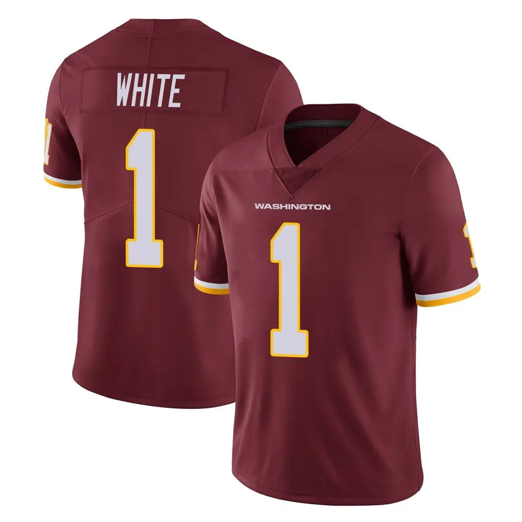 W.Commanders #1 Rachaad White Player Burgundy Limited Team Color Vapor Untouchable Home Game Edoa Stitched Jerseys