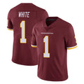 W.Commanders #1 Rachaad White Player Burgundy Limited Team Color Vapor Untouchable Home Game Edoa Stitched Jerseys