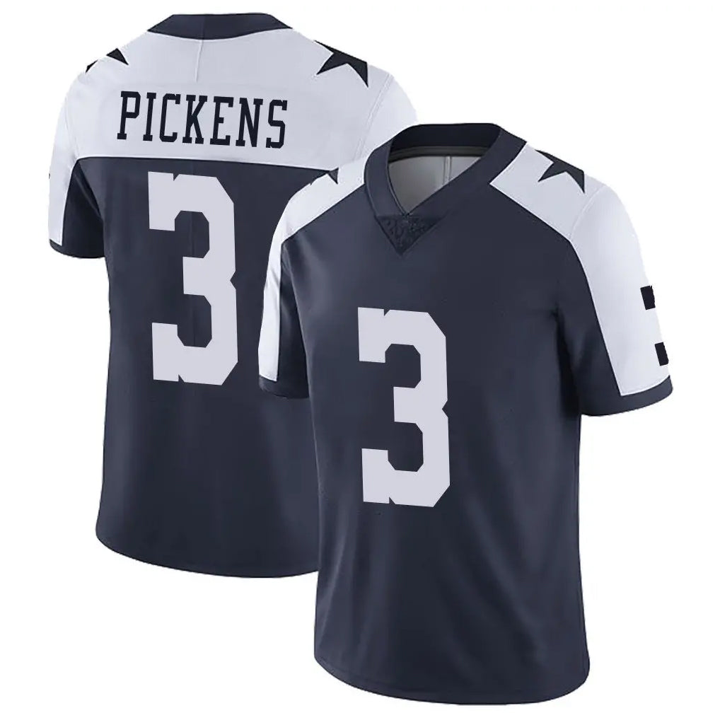 D.Cowboys #3 George Pickens Player Navy-White Limited Alternate Vapor Untouchable Home Game Edoa Stitched Jerseys