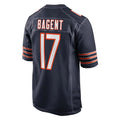 C.Bears #17 Tyson Bagent Player Navy Home Game Edoa Stitched Jerseys
