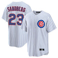 C.Cubs #23 Ryne Sandberg Player White Game Home Edoa Stitched Jerseys