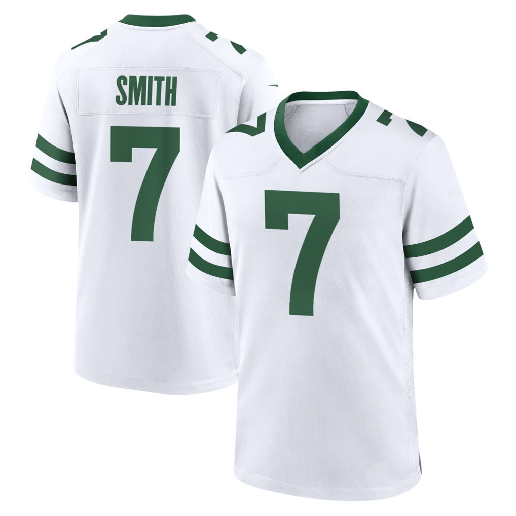 NY.Jets #7 Geno Smith Player White Legacy Home Game Edoa Stitched Jerseys