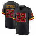 W.Commanders #22 Jacory Croskey-Merritt Player Black Limited Home Game Edoa Stitched Jerseys