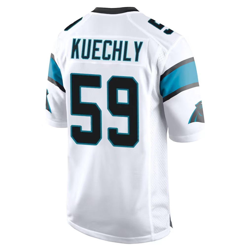 C.Panthers #59 Luke Kuechly Player White Game Edoa Stitched Jerseys