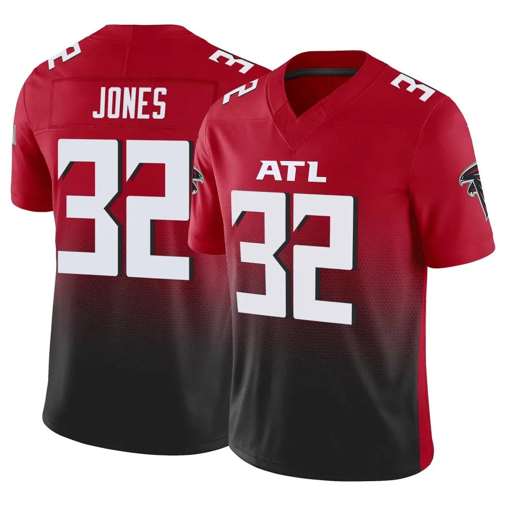 A.Falcons #32 Cash Jones Player Red Vapor F.U.S.E. Limited Home Game Edoa Stitched Jerseys