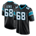 C.Panthers #68 Damien Lewis Player Black Home Game Edoa Stitched Jerseys