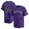 C.Rockies #14 Ezequiel Tovar Player Purple Limited Home Edoa Stitched Jerseys
