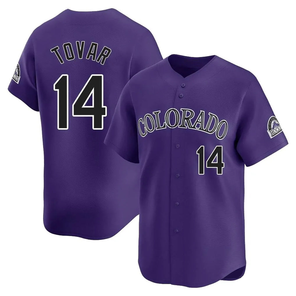 C.Rockies #14 Ezequiel Tovar Player Purple Limited Home Edoa Stitched Jerseys