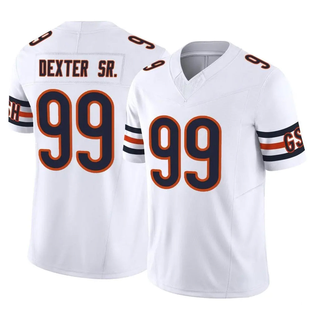 C.Bears #99 Gervon Dexter Sr. Player White Vapor F.U.S.E. Limited Home Game Edoa Stitched Jerseys