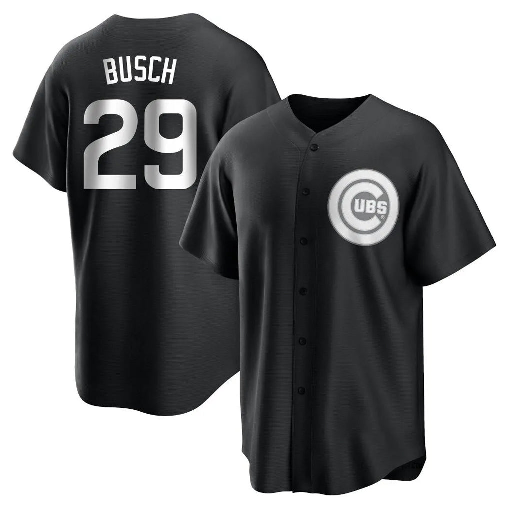 C.Cubs #29 Michael Busch Player Black Game Edoa Stitched Jerseys