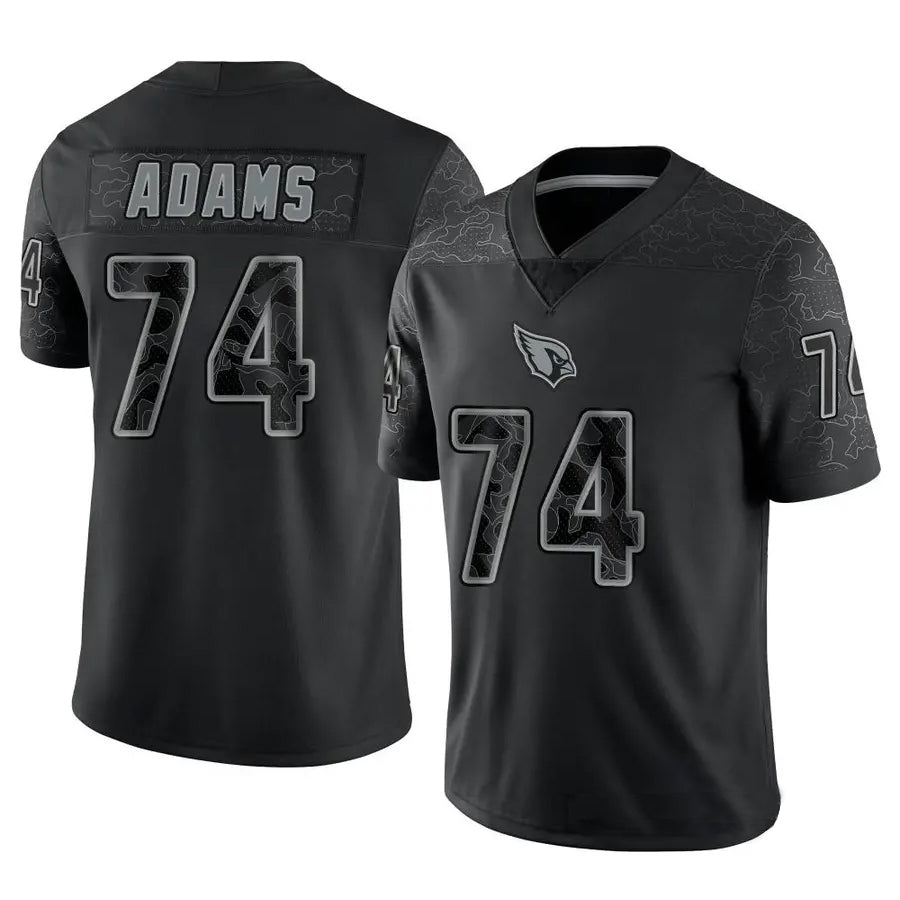 A.Cardinals #74 Isaiah Adams Player Black RFLCTV Limited Edoa Stitched Jerseys