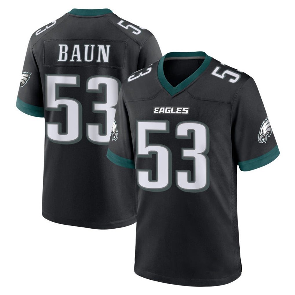 P.Eagles #53 Zack Baun Player Black Game Home Edoa Stitched Jerseys