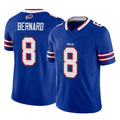 B.Bills #8 Terrel Bernard Player Royal Vapor F.U.S.E. Limited Home Game Edoa Stitched Jerseys