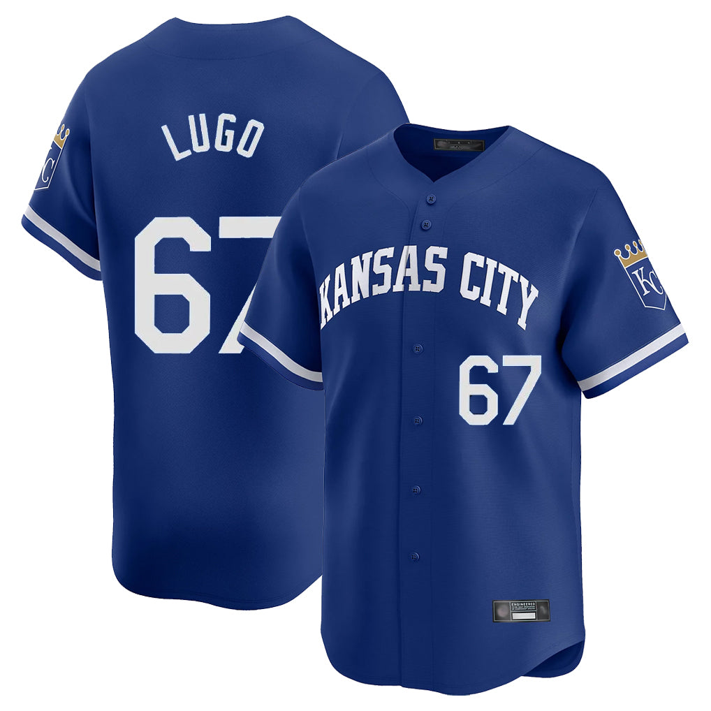 KC.Royals #67 Seth Lugo Player Royal Limited Home Edoa Stitched Jerseys