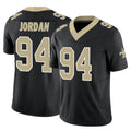 NO.Saints #94 Cameron Jordan Player Black Limited Vapor F.U.S.E. Home Game Edoa Stitched Jerseys