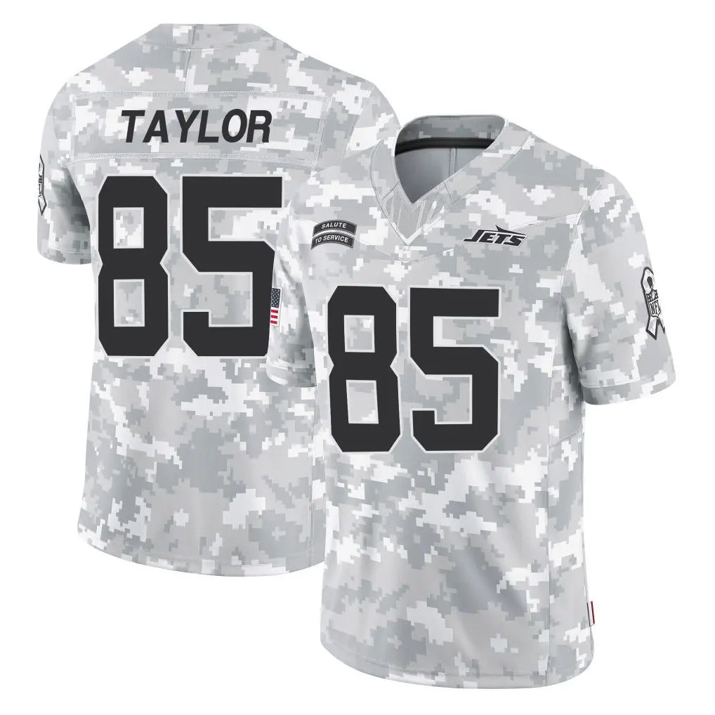 NY.Jets #85 Mason Taylor Player Arctic Camo Salute to Service Limited Game Edoa Stitched Jerseys