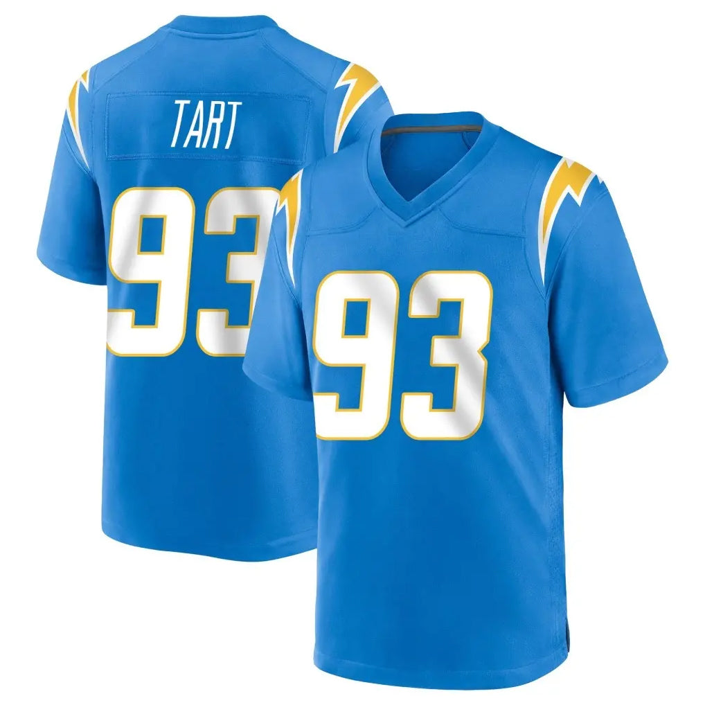 LA.Chargers #93 Teair Tart Player Blue Home Game Edoa Stitched Jerseys
