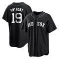 B.Red Sox #19 Roman Anthony Player Black Home Game Edoa Stitched Jerseys