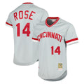 C.Reds #14 Pete Rose Player Gray Mitchell & Ness Throwback Cooperstown Mesh T-shirt Game Edoa Stitched Jerseys
