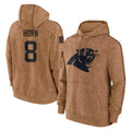 C.Panthers #8 Jaycee Horn Player Brown Salute to Service Hoodies Limited Edoa Stitched Jerseys